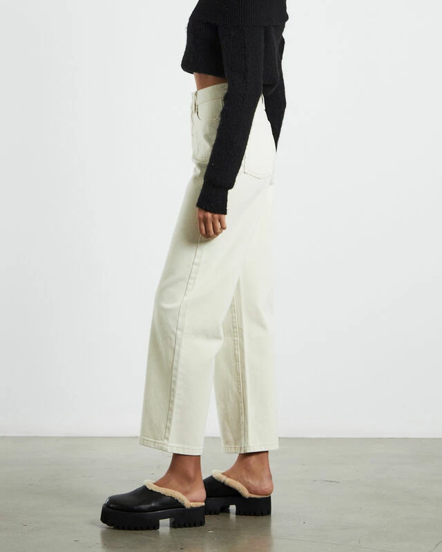 Clover Straight Leg Jeans Cream 6 Clover Straight Leg Jeans Cream - Image 4