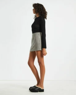 Porter Sheer Ribbed Seam Long Sleeve Top Black -Insight Shop 4 58254