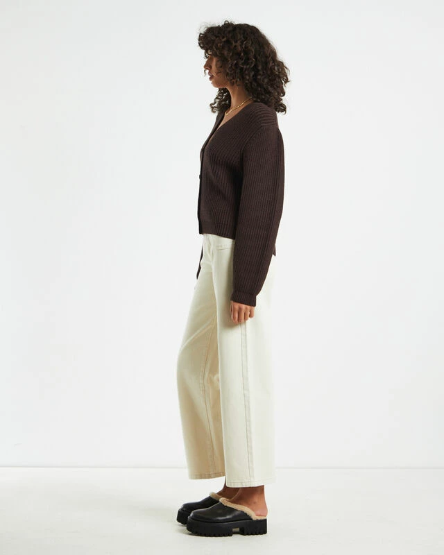 Nora Knit Cardigan Chocolate Brown 6 Nora Knit Cardigan Chocolate Brown - Image 4