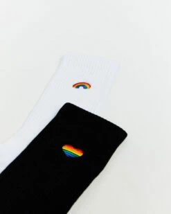 Pride Sneaker Socks 2 Pack Black/White -Insight Shop 4 59297