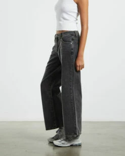 One Teaspoon Recycled Lowrider Wide Leg Jeans Black -Insight Shop 4 59895