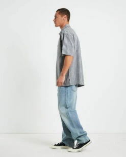 Skate Short Sleeve Shirt In Grey Check 11 Skate Short Sleeve Shirt In Grey Check -Insight Shop 4 61881