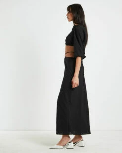 Poppy Tie Back Top In Black -Insight Shop 4 62013