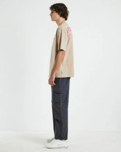 Nigh Short Sleeve T-Shirt In Beige/Pink -Insight Shop 4 62129