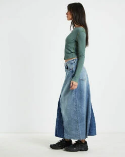 BDG Urban Outfitters BDG Cut Out Long Sleeve Top Green -Insight Shop 4 73029