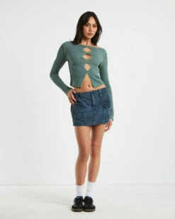 BDG Urban Outfitters Y2K Skirt In Washed Blue -Insight Shop 4 73047