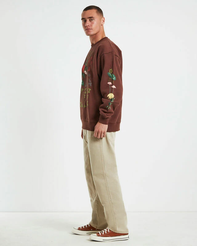 MARKET Life Cycle Crewneck Jumper In Acorn Brown 6 MARKET Life Cycle Crewneck Jumper In Acorn Brown - Image 4