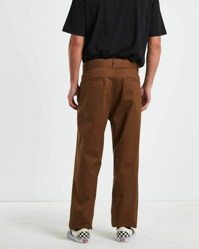 Brixton Choice Chino Relaxed Pants In Dark Earth Brown 6 Brixton Choice Chino Relaxed Pants In Dark Earth Brown - Image 4