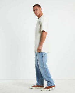 Afends Flowerbed Recycled Waffle Retro Fit T-Shirt In White -Insight Shop 4 73128