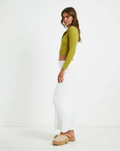 Tori Textured Button Top Moss -Insight Shop 4 73450