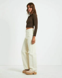 Tori Textured Button Top Choc -Insight Shop 4 73622