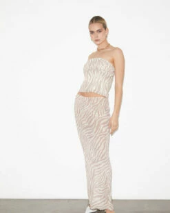 Studio Cassie Ruched Corset Top In Beige -Insight Shop 4 73770 1