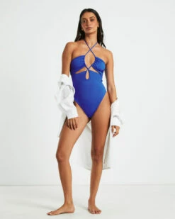 Bandeau One Piece In Cobalt Blue -Insight Shop 4 74979