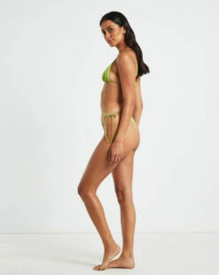 Rib Skinny Strap Triangle Bikini Top In Citrus Green 11 Rib Skinny Strap Triangle Bikini Top In Citrus Green -Insight Shop 4 75013