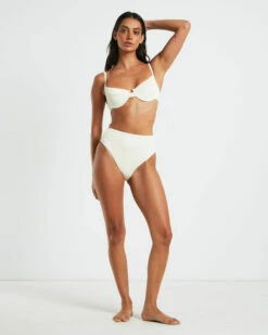 Rib High Waisted Bottoms In Almond 11 Rib High Waisted Bottoms In Almond -Insight Shop 4 75132