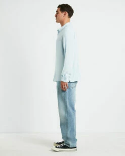 Harrison Linen Long Sleeve Shirt In Sky Blue 11 Harrison Linen Long Sleeve Shirt In Sky Blue -Insight Shop 4 75277