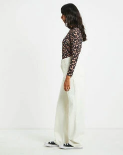 Afends Hazey Recycled Sheer Long Sleeve Top In Black Floral -Insight Shop 4 76142