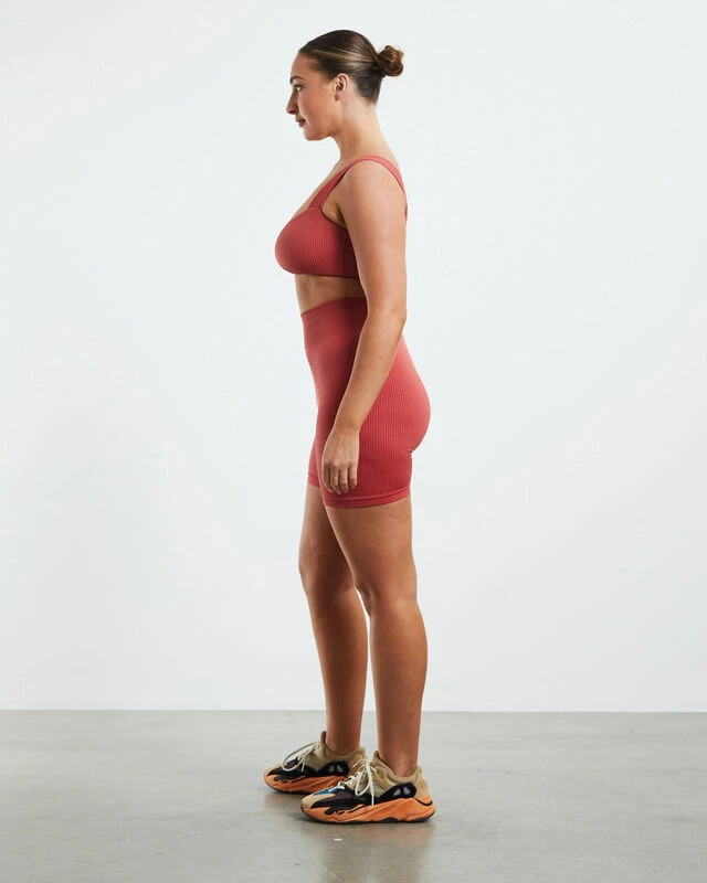 Square Neck Sports Crop Red 6 Square Neck Sports Crop Red - Image 4