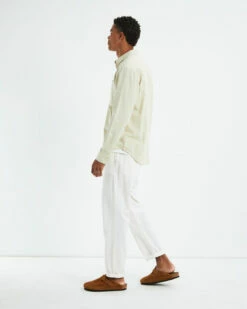 Grover Long Sleeve Linen Shirt Ecru -Insight Shop 4 9367