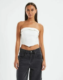 Manon Panelled Corset White -Insight Shop 5 1023