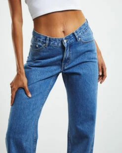 Emmy Low Rise V-Waist Straight Jeans Bright Blue 12 Emmy Low Rise V-Waist Straight Jeans Bright Blue -Insight Shop 5 11685