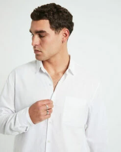 Grover Long Sleeve Linen Shirt White 12 Grover Long Sleeve Linen Shirt White -Insight Shop 5 15408