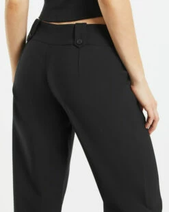 Jaylee Low Rise Seam Front Pants Black -Insight Shop 5 16424
