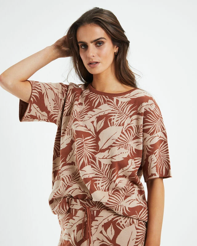 Neve Jacquard Knit T-Shirt Assorted 7 Neve Jacquard Knit T-Shirt Assorted - Image 5