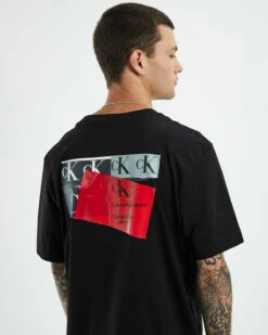 Calvin Klein Disrupted CK Box Urban Short Sleeve T-Shirt CK Black -Insight Shop 5 18022