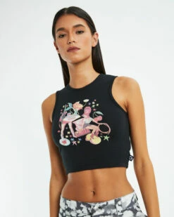 Afends Josie Dalston Recycled Tank Top Black -Insight Shop 5 18082