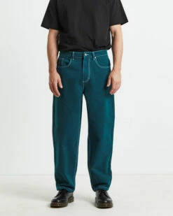 Wide Boy Contrast Stitch Jeans Pine Green 12 Wide Boy Contrast Stitch Jeans Pine Green -Insight Shop 5 18342