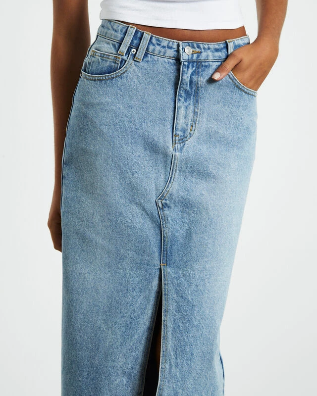 Insight Eva Maxi Denim Skirt Hacker Blue 7 Insight Eva Maxi Denim Skirt Hacker Blue - Image 5