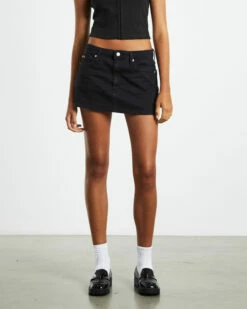 Calvin Klein Micro Mini Skirt In Rinse Black -Insight Shop 5 20019