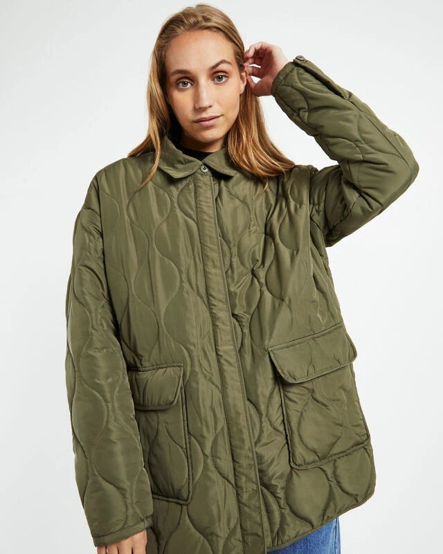 Dixon Ripstop Quilted Jacket Olive Green 7 Dixon Ripstop Quilted Jacket Olive Green - Image 5