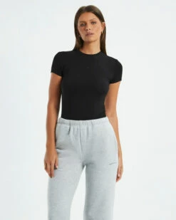 Short Sleeve Fitted Tee Black 12 Short Sleeve Fitted Tee Black -Insight Shop 5 20759