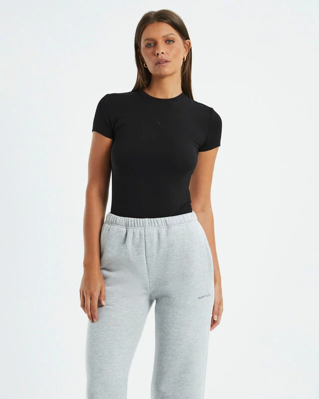 Short Sleeve Fitted Tee Black 7 Short Sleeve Fitted Tee Black - Image 5