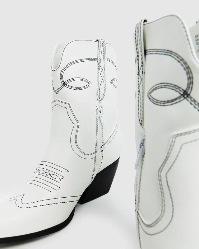 Cora Cowboy Boots White 7 Cora Cowboy Boots White - Image 5