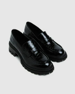 Lennon Croc Loafers Black Croc -Insight Shop 5 20807