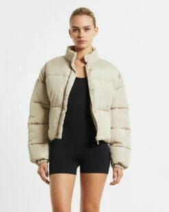 Casey Cropped Puffer Jacket Camel Beige 12 Casey Cropped Puffer Jacket Camel Beige -Insight Shop 5 21916