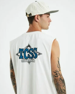 Maker Logo Muscle Tee Vintage White -Insight Shop 5 21937