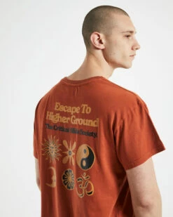 Higher Ground Regular Fit Short Sleeve T-Shirt Clay Orange 12 Higher Ground Regular Fit Short Sleeve T-Shirt Clay Orange -Insight Shop 5 21949