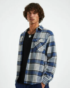 Brixton Bowery Long Sleeve Flannel Pacific Multi -Insight Shop 5 22074