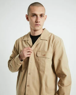 Brixton Bowery Surplus Long Sleeve Overshirt Sand -Insight Shop 5 22092
