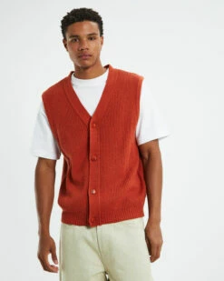 Levis Rincon Button Down Vest Roobios Orange -Insight Shop 5 23513
