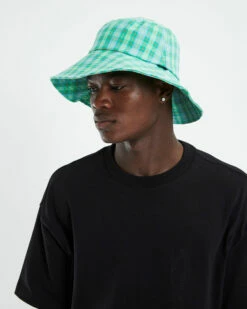 Afends Tully Hemp Check Wide Brim Hat Forest Check 11 Afends Tully Hemp Check Wide Brim Hat Forest Check -Insight Shop 5 23993