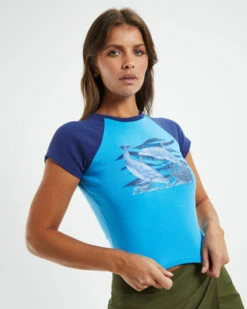 Insight Flipper Longline Baby Tee Blue -Insight Shop 5 24027