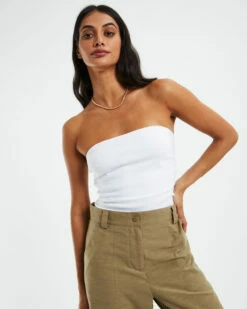 Bronte Longline Tube Top White -Insight Shop 5 24937