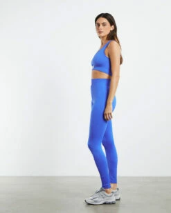 Seamless One Shoulder Crop Top Cobalt Blue -Insight Shop 5 24961