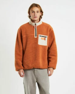 Insight Cultures 1/4 Sherpa Jumper Rust Orange -Insight Shop 5 26687