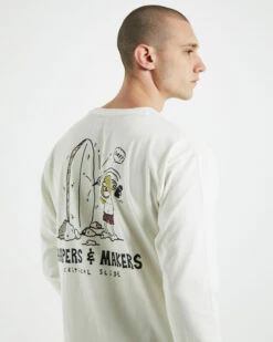 Makers Longsleeve Vintage T-shirt White -Insight Shop 5 26990